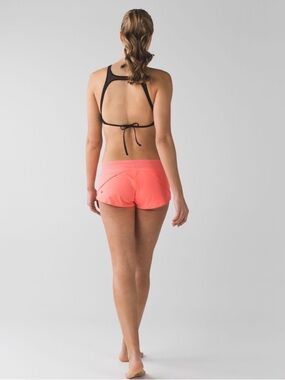 Reversible Lululemon Athletica Coral/heathered grey “Surf Shorts”.
